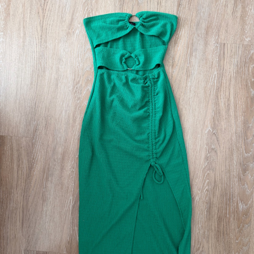 Green Halter Neck Dress